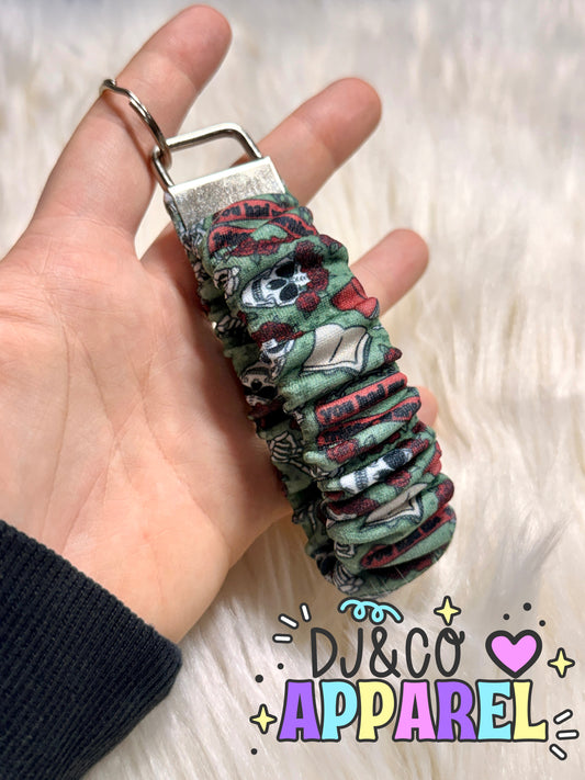 Had me at trigger warning scrunchie wristlet