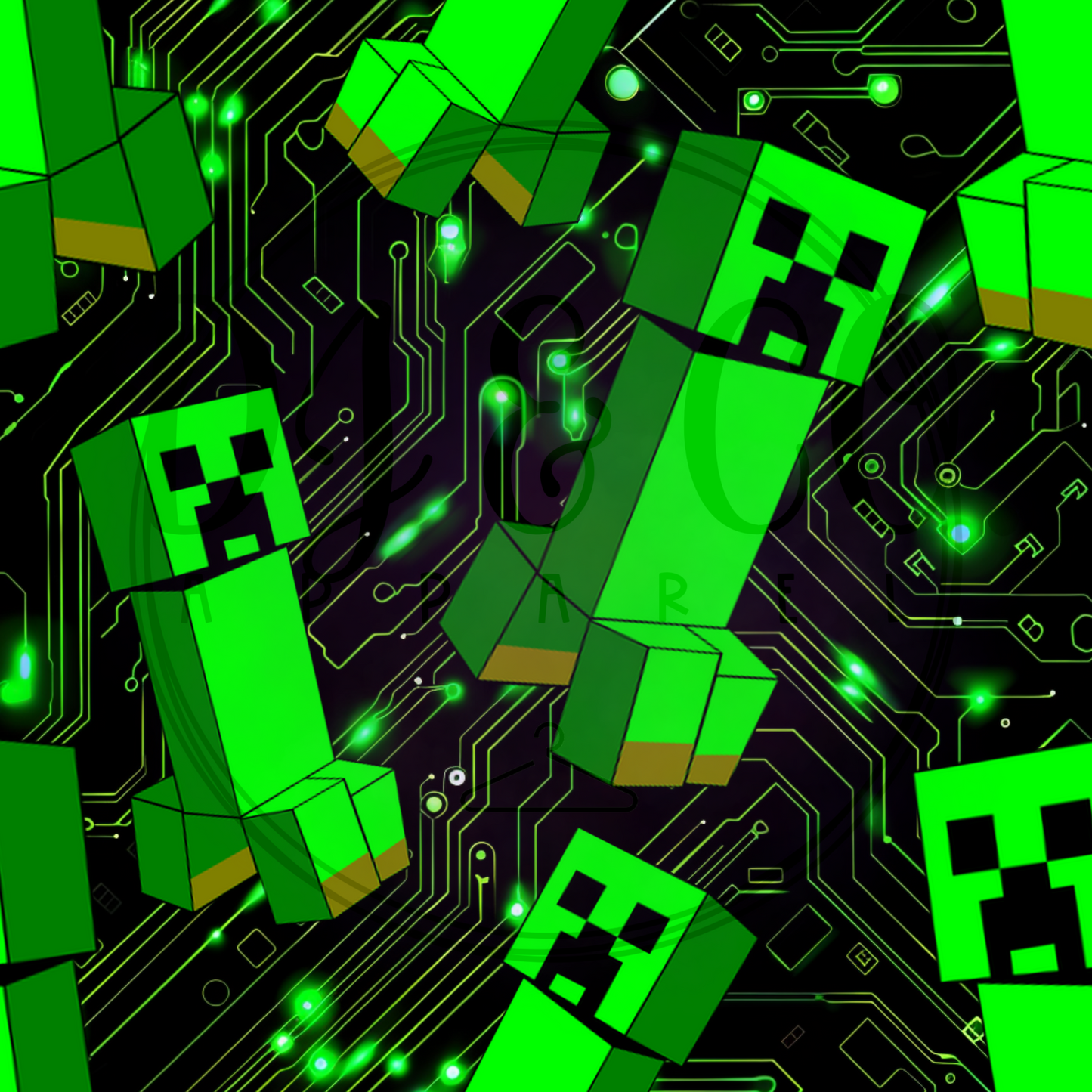 Block monster game neon