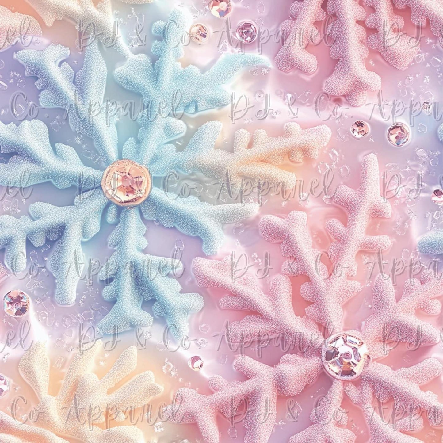 Pastel snowflakes