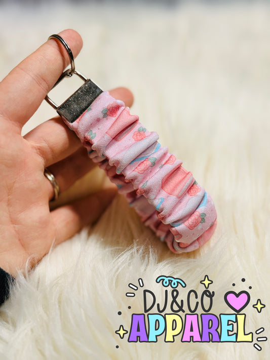 Pink books scrunchie wristlet